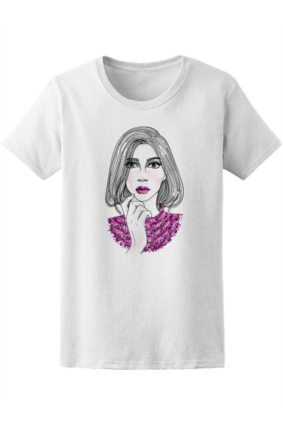 Fashionable Trendy Girl Makeup Women's Tee - Image by Shutterstock