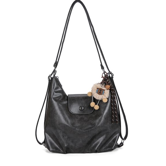 Fashionable Unisex Shoulder Bag Backpack Ergonomic Practical PU Construction Multiple Pockets Ideal For Work Daily Use