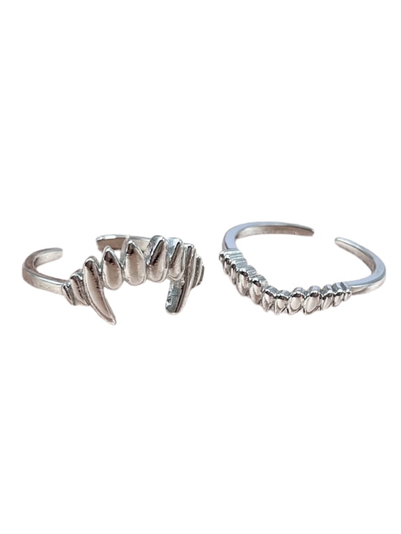 Fashionable Vampires Themed Split Rings Set Adjustable Sturdy Alloy Fashion Jewelry for Party Supplies Casual Wear