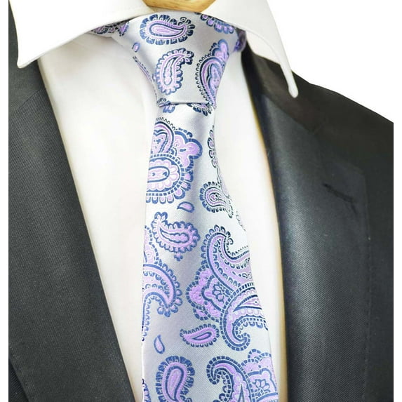 Fashionable Violet Paisley Men's Ties