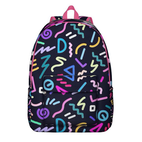 Fashionable Waterproof Backpack with Modern Abstract and Geometric Designs – Classic, Artistic, and Colorful for School