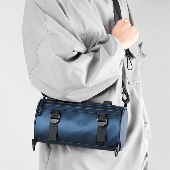 Fashionable Waterproof Men's Chest Bag, Crossbody Cylindrical Bag with Large Capacity Storage & Trendy Design