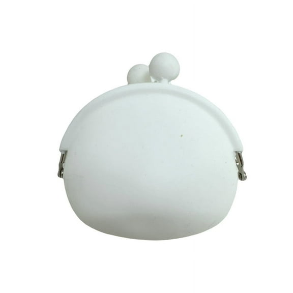 Fashionable White Clam Shaped Silicon Clutch coin purse