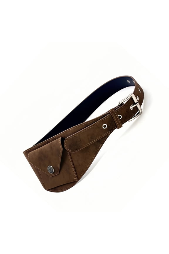 Fashionable Wide Belt With Waist Bag Feature For Comfort Storage And Waterproof Use During Travel Unisex Gender