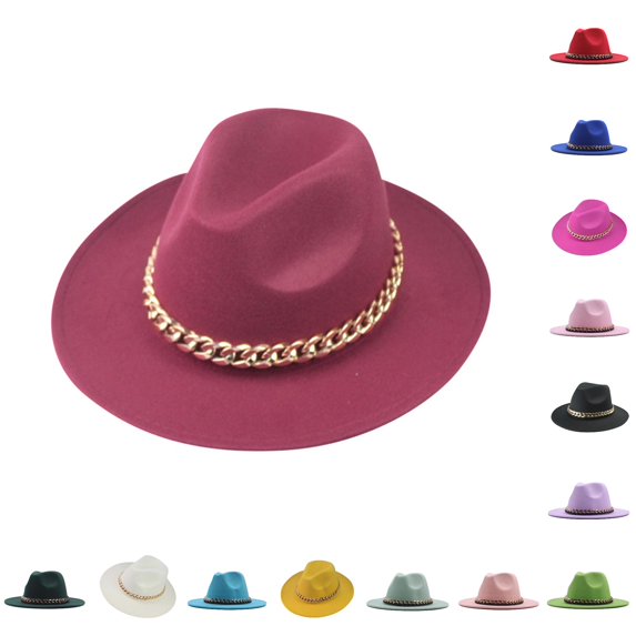 Fashionable Wide Brim Fedora Sun Hat for Men Women Dressy Casual Panama Style Beach Summer Outdoor Accessories