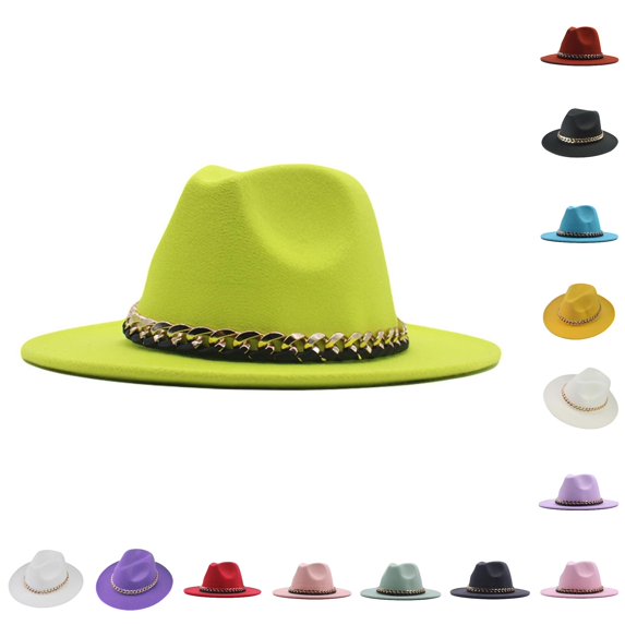 Fashionable Wide Brim Fedora Sun Hat for Men Women Dressy Casual Panama Style Beach Summer Outdoor Accessories