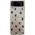 thumbnail image 1 of Fashionable Woman Case for Samsung Galaxy Z Flip 3 with Digit Print, Stylish Girls Phone Case for Galaxy Z Flip 3 Silver Plating, Cute Case for Z Flip 3 with Numbers Design (Case Only), 1 of 14