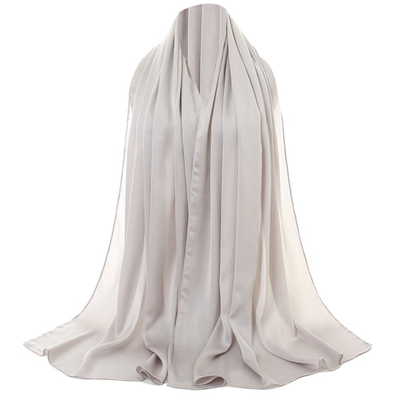 Fashionable Women Hijab Shawl Simple Breathable Headwrap Scarf for Middle Eastern and Ethnic Event Gathering 180x75cm