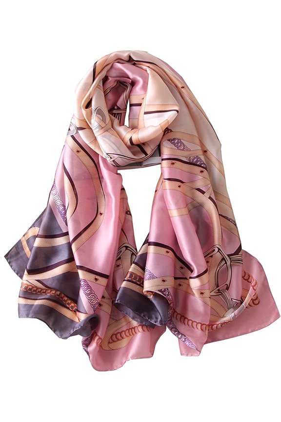 Fashionable Women'S -Like Printed Scarf for Spring And Summer, Sun Protection Beach Shawl, Air Conditioning Wrap, Peony Design