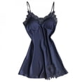 thumbnail image 1 of Fashionable Women Sexy Sleepwear Pijama Home Wear Home Clothing Sleep Lounge Pyjama Solid Color Nightdress with Chest Pads, 1 of 6