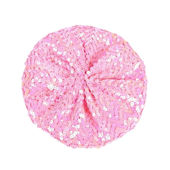Fashionable Women Sparkling Sequins Beret Cap for Nightclub Parties and Stylish Occasions