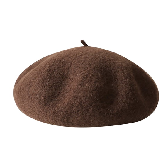 Fashionable Women’s Brown Beret Hat Stylish Accessory for Fall and Winter Wear Classic French Wool Blend Soft Comfort Fit