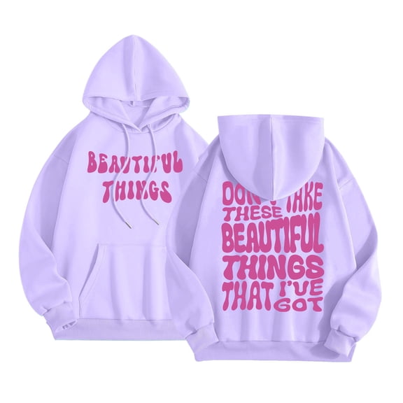 Fashionable Women's Casual Hooded Sweatshirts with Letter Prints for Everyday Style