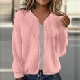 thumbnail image 1 of Fashionable Women's Casual Zipper Jacquard Long Sleeve Short Jacket for Everyday Wear, 1 of 5