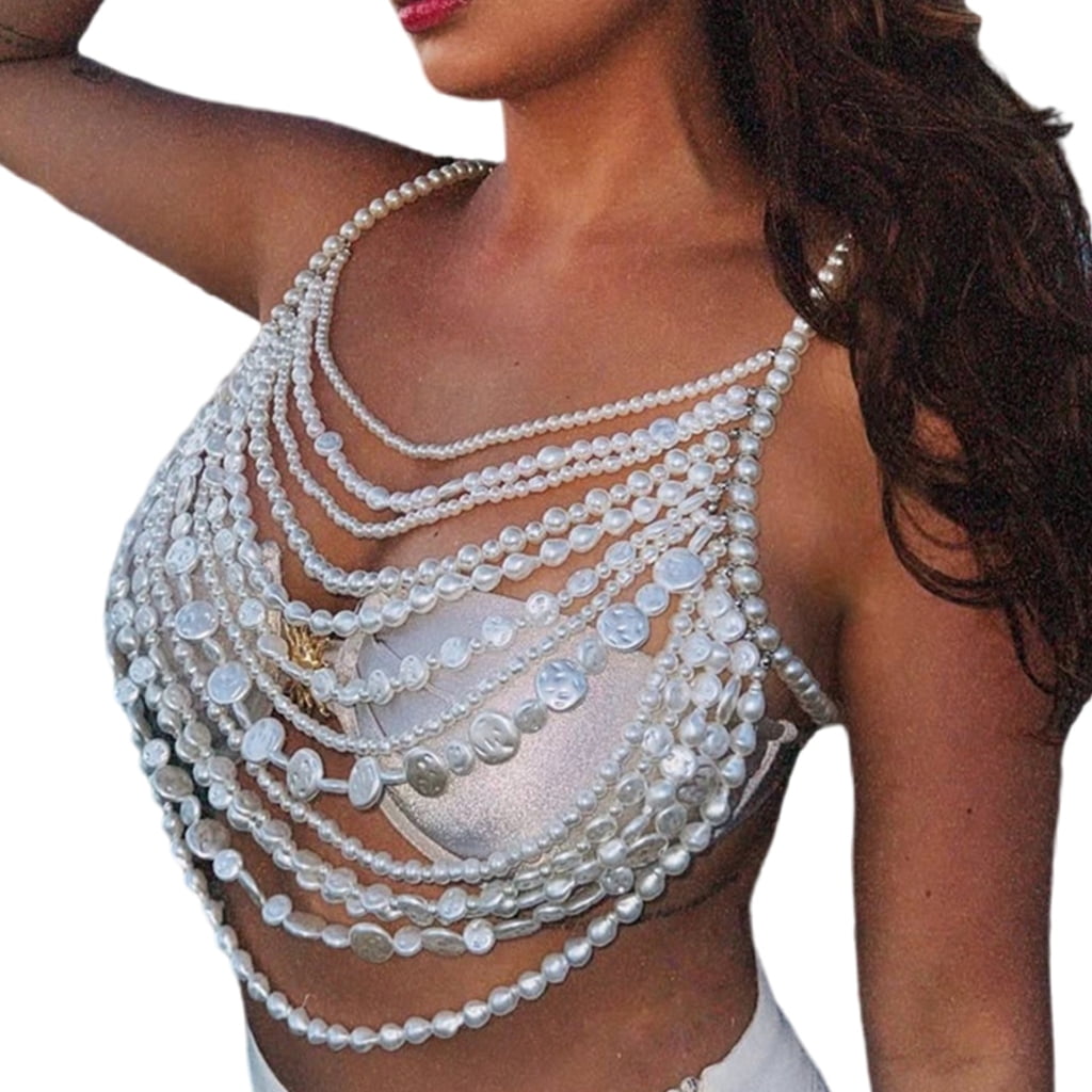 mi様 Pearl Chain Harness Pearl Body Harness