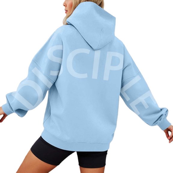 Fashionable Women's Printed Long Sleeved Loose Pocket Fall And Winter Pullover Hooded Sweatshirt