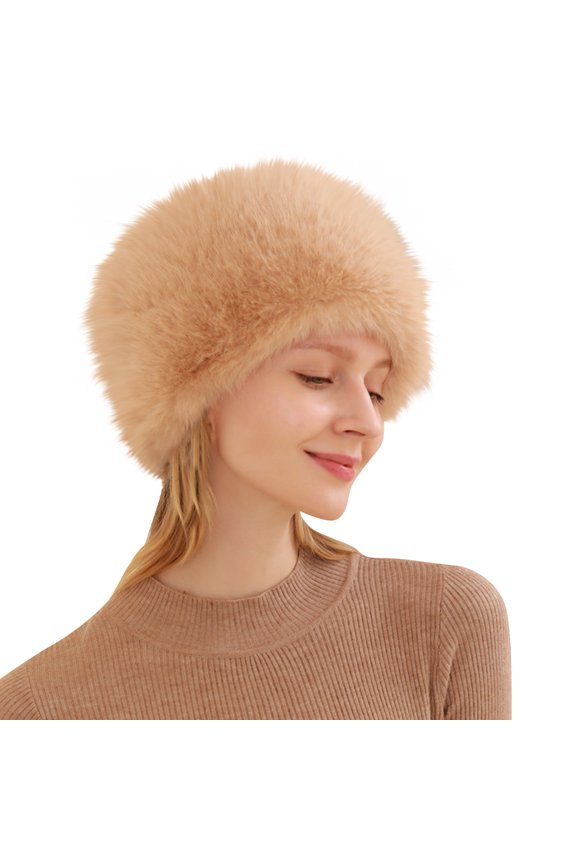 Fashionable Wool Hat for Men Women, Faux Fur Dome Winter Warm Hat High-End Knight Hat, Feather Peach Heart Ceremonial Hat for Elegant Winter Gatherings Stylish Daily Commute Fashion Styling