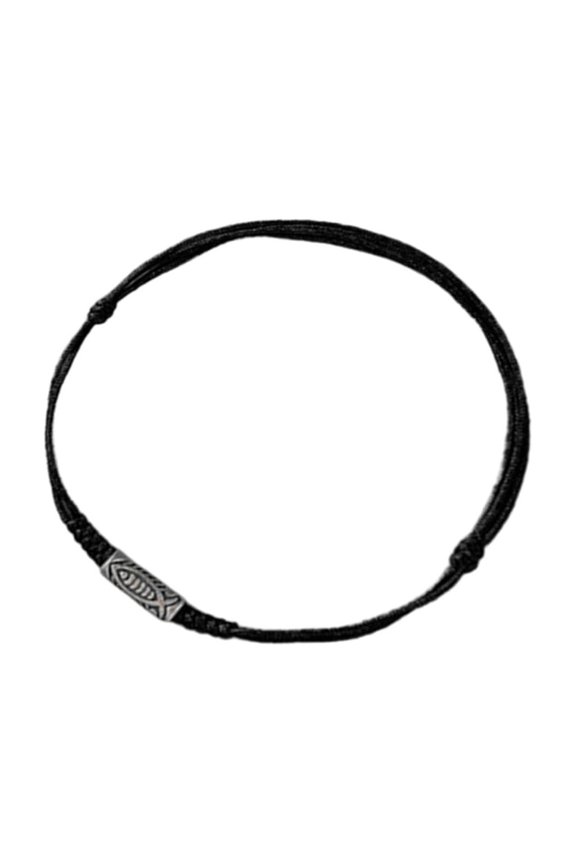 Fashionable Woven Fish Bracelet Artistic Fish Pendant Braided Bracelet Adding A Luck Charm To Daily Wear