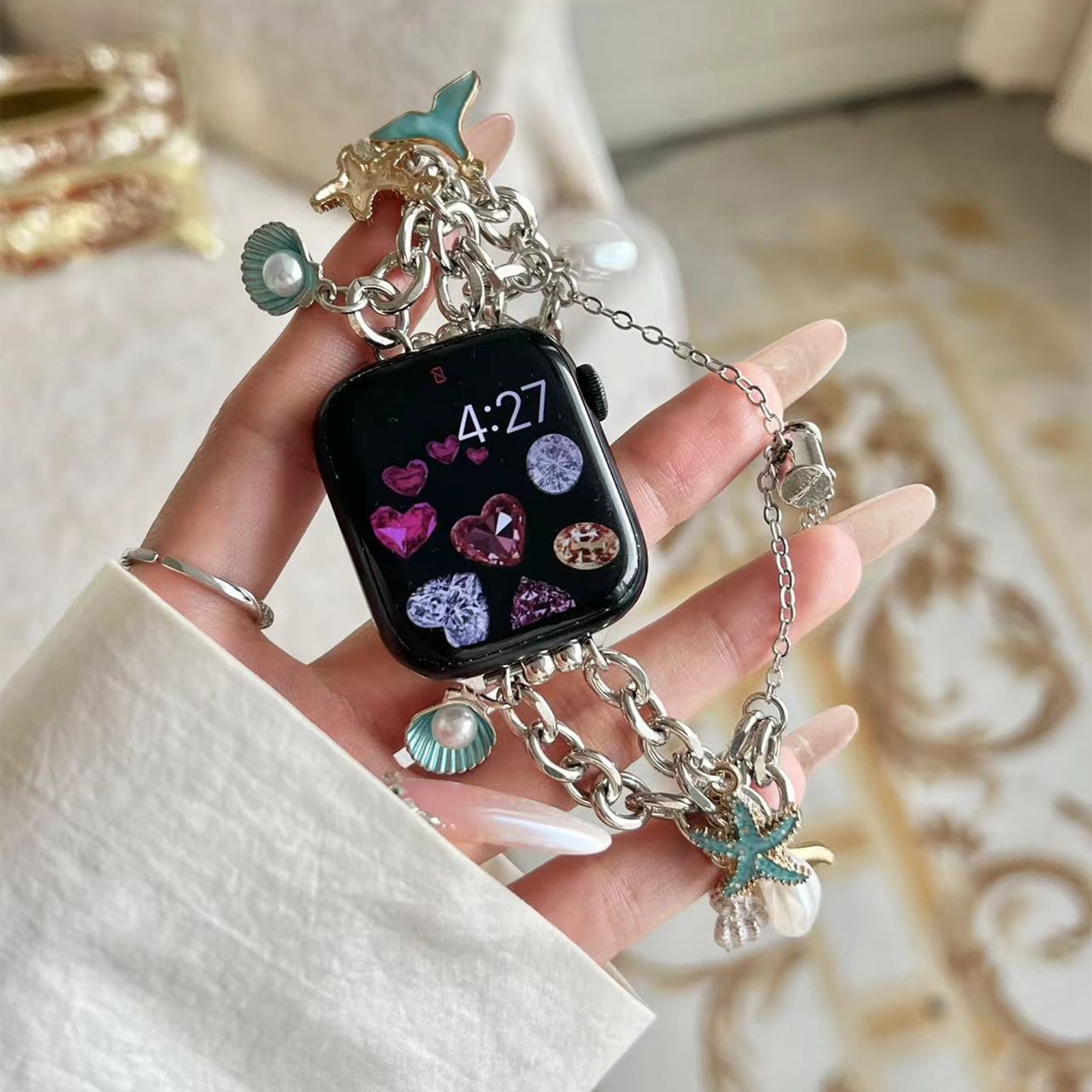 Stylish Wristband Apple Watch Unique Pendants Band Personalized Apple Watch Charms - Custom Engraved, Stylish  main image 2