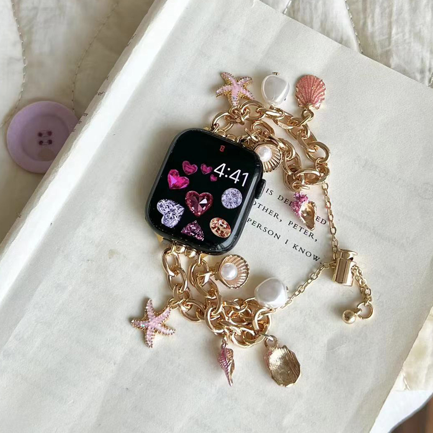 Stylish Wristband Apple Watch Unique Pendants Band Personalized Apple Watch Charms - Custom Engraved, Stylish  main image 3