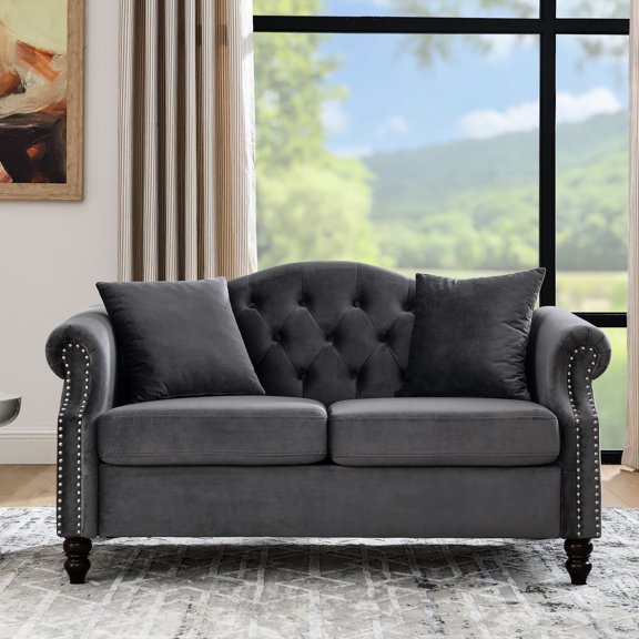 Fashionable and Classic Design - Add Sophistication to Your Bedroom with This 2 Seater Tufted Sofa