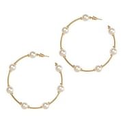 AJIWYH Fashionable and Exquisite Pearl Temperament Elegant Gold Hoop Earrings for Women