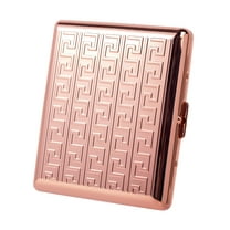 Fashionable and Practical Vintage Metal Cigarette Case for 84mm (King Size) 20pcs, RFID Credit Card Wallet (Rose)