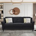 thumbnail image 1 of Fashionable living room sofa for 3 people, black fabric 13234, 1 of 6