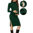 thumbnail image 1 of Fashionable maternity clothes, nursing dresses, warm and comfortable in autumn and winter, breastfeeding evening dresses,S, 1 of 7
