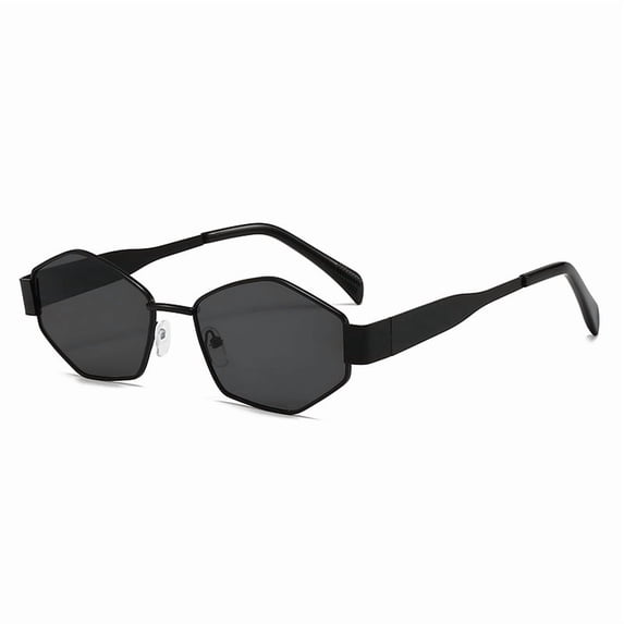 Fashionable sunglasses, metal small frame polygonal shading sunglasses