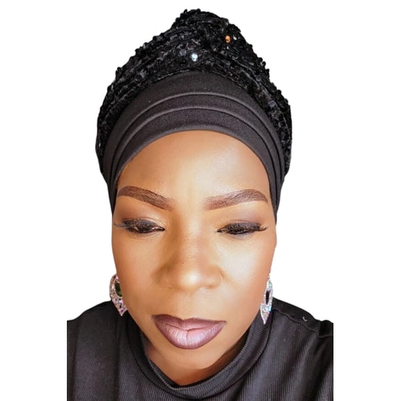 Fashionable turban| Designer turban| Luxury Crystal Twist and Go | Gift For her | Chic head wear | Elegant head wrap Comfortable turban |