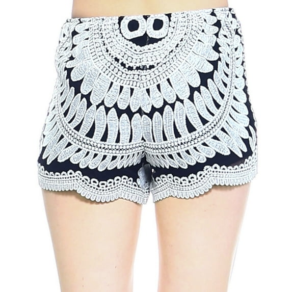 Fashionazzle Women's Casual Summer Stretchy Lace Shorts