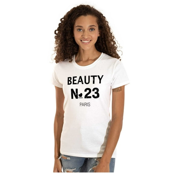 Fashionista Beauty No 23 Paris Heart Womens Fitted Plus Size Graphic Tee Brisco Brands 2X