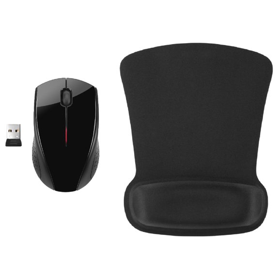 Fashionit U Speakers Bluetooth Micro Speaker Travel Home Office Bundle with Black Wireless Mouse X3000 G2, & Coordinating Gel Mouse Pad, for Modern Workspace