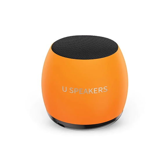 Fashionit U Speakers Micro Glow in the Dark Portable Wireless Bluetooth Speaker with Built-In Microphone & Selfie Remote Control - Ideal for Travel, Home, & Office – Neon Orange