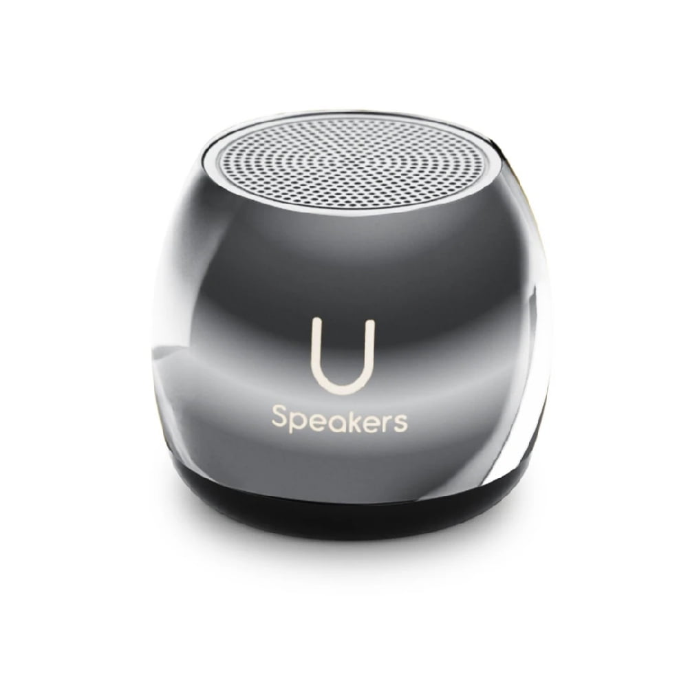 Fashionit U Speakers Micro Mirror Portable Wireless Bluetooth Speaker with Built-In Microphone & Selfie Remote Control - Ideal for Travel, Home, & Office – Mirror Hematite