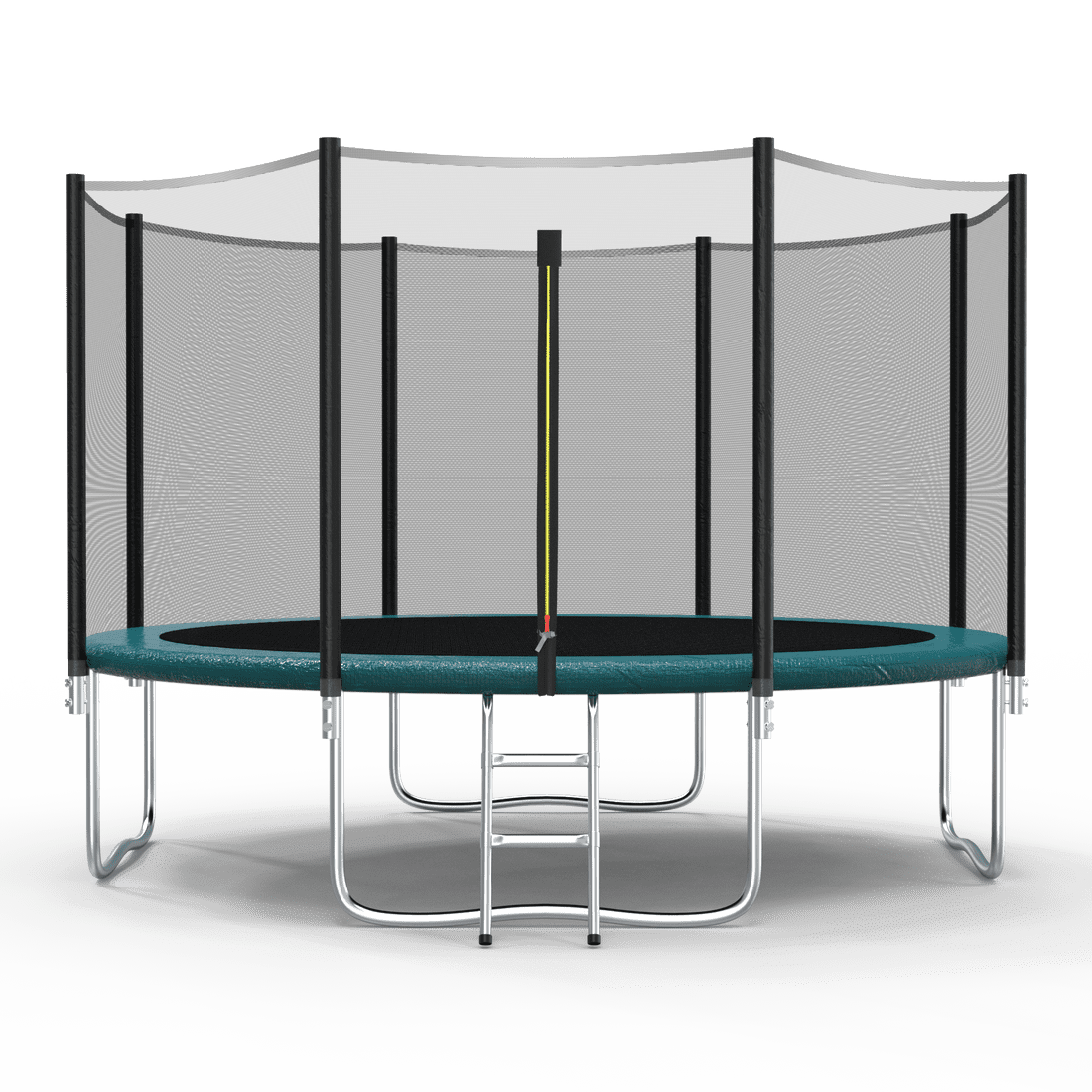Fashionsport Outfitters 2025 New Straight 14ft Outdoor Trampoline for Kids and Adults - Trampoline with Basketball Hoop & Sprinkler - Anti Rust - Blue