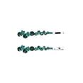 thumbnail image 1 of Faship  A Pair Of Green Premium Rhinestone Crystal Floral Hair Clips Pins 2 Pcs, 1 of 3