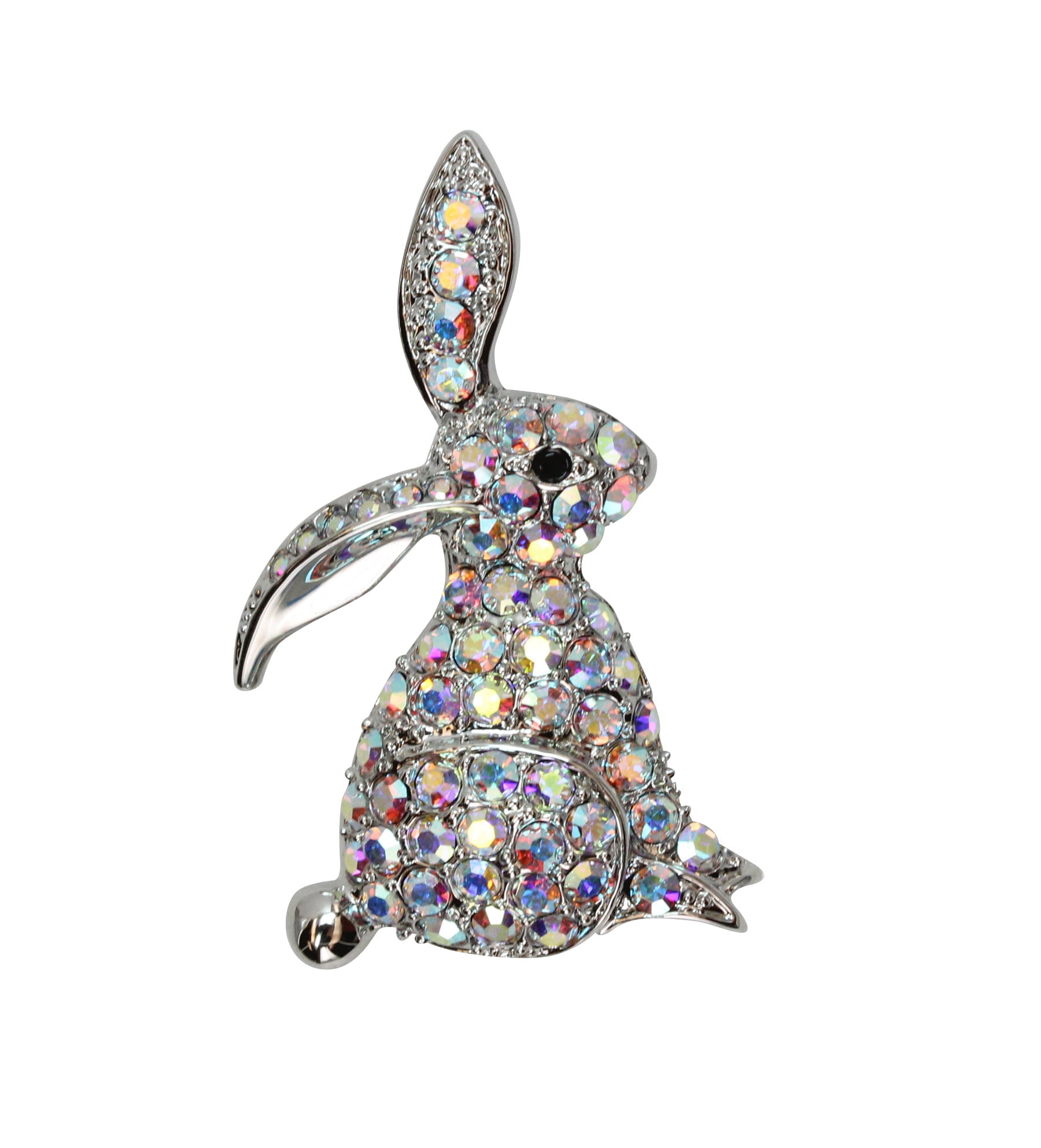 Faship AB Rhinestone Crystal Bunny Rabbit Pin Brooch for Easter ...