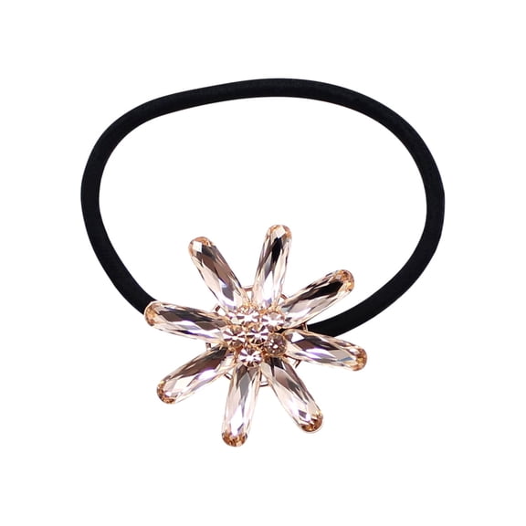 Faship Champagne Flora Ponytail Holder Stretchy Elastic Hair Tie Band