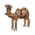 thumbnail image 1 of Faship  Chocolate Brown Rhinestone Crystal Camel Pin Brooch, 1 of 3