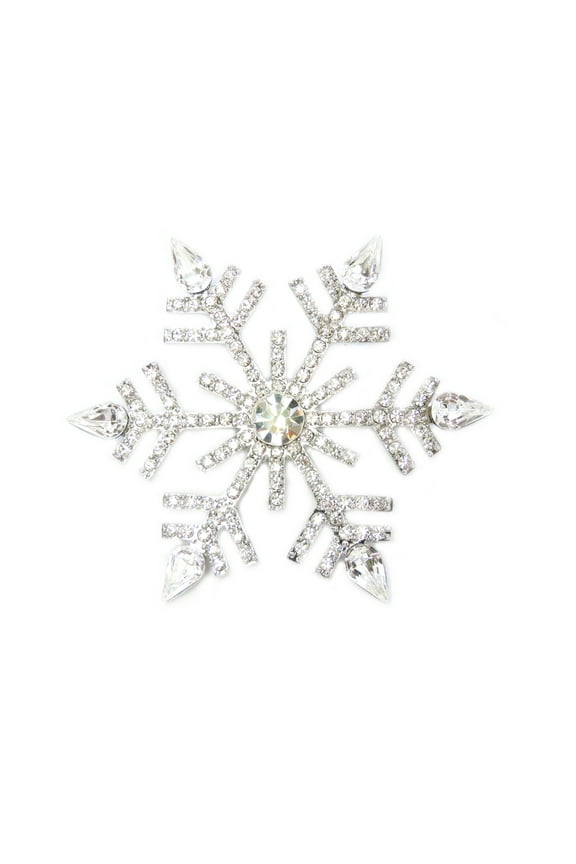 Clear Big Snowflake Pin Brooch