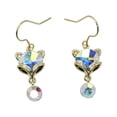 thumbnail image 1 of Faship Gorgeous AB Premium Rhinestone Crystal Lucky Fox Dangle Hook Earrings, 1 of 3