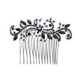 thumbnail image 1 of Faship Gorgeous Black Rhinestone Crystal Floral Hair Comb, 1 of 4