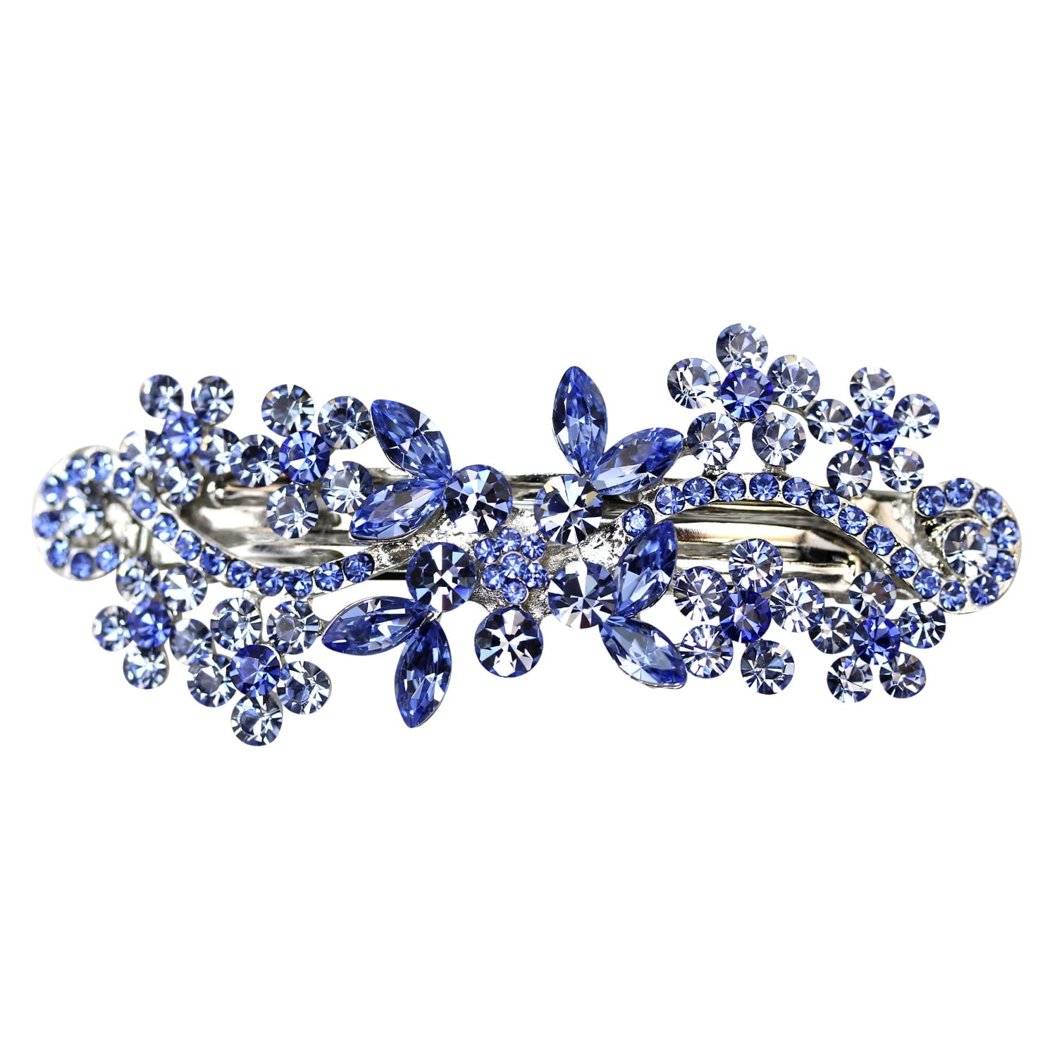 Flyonce Bridal Bracelet - Rhinestone Crystal Flower Stretch Bracelet For Wedding & Special Occasions