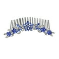 thumbnail image 1 of Faship Gorgeous Blue Rhinestone Crystal Floral Hair Comb, 1 of 6
