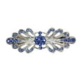 thumbnail image 1 of Faship Gorgeous Blue Rhinestone Crystal Small Floral Hair Barrette Clip, 1 of 4