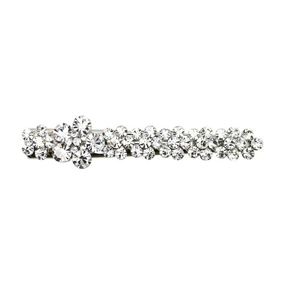 Faship Gorgeous Clear Crystal Floral Small Alligator Hair Clip