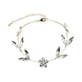 thumbnail image 1 of Faship Gorgeous Clear Rhinestone Crystal Floral Bracelet 7.5" - 9", 1 of 4