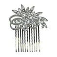 thumbnail image 1 of Faship Gorgeous Clear Rhinestone Crystal Floral Hair Comb, 1 of 4